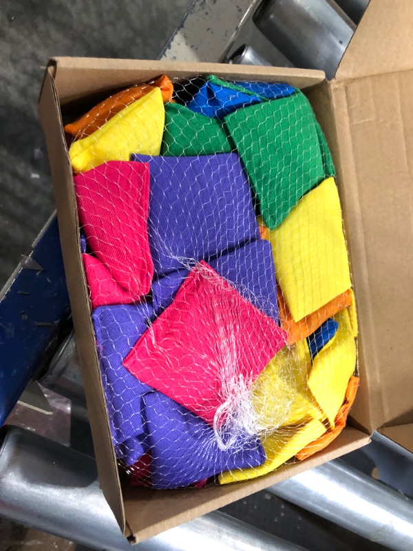 Photo 1 of 48 Pcs Nylon Bean Bags Colorful Bean Bag, Small Bean Bags for Tossing Bean Bag Game Sets for Hand Toss Games Party Game Supply Boy Girl Sports Outdoor Family Games Toys (Bright Color) rose red, yellow, green, blue, orange, purple