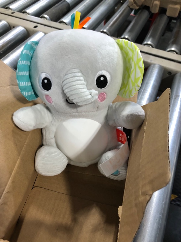 Photo 1 of Bright Starts Hug-a-bye Baby Elephant Stuffed Animal Dual-Mode Soft Toy Soother, Newborn and up