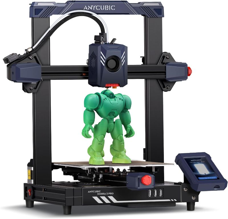 Photo 1 of Anycubic Kobra 2 Pro 3D Printer, 500mm/s High-Speed Printing, High Power Powerful Computing New Structure, Upgraded LeviQ 2.0 Auto Leveling Smart Z-Offset, Print Size 8.7"x8.7"x9.84"
