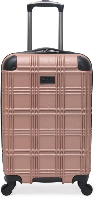 Photo 1 of Ben Sherman Nottingham Lightweight Hardside 4-Wheel Spinner Travel Luggage, Rose Gold, 20-Inch Carry On
