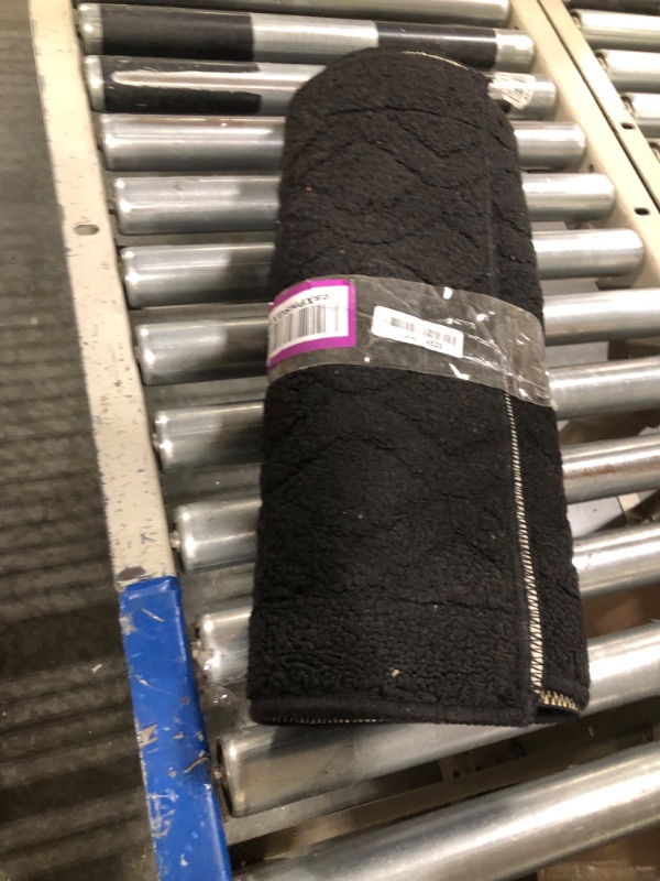 Photo 1 of 48x20 Inch/30X20 Inch Kitchen Rug Mats Made of 100% Polypropylene 2 Pieces Soft Kitchen Mat Specialized in Anti Slippery and Machine Washable,Black 48"x20"+ 30"X20" Black