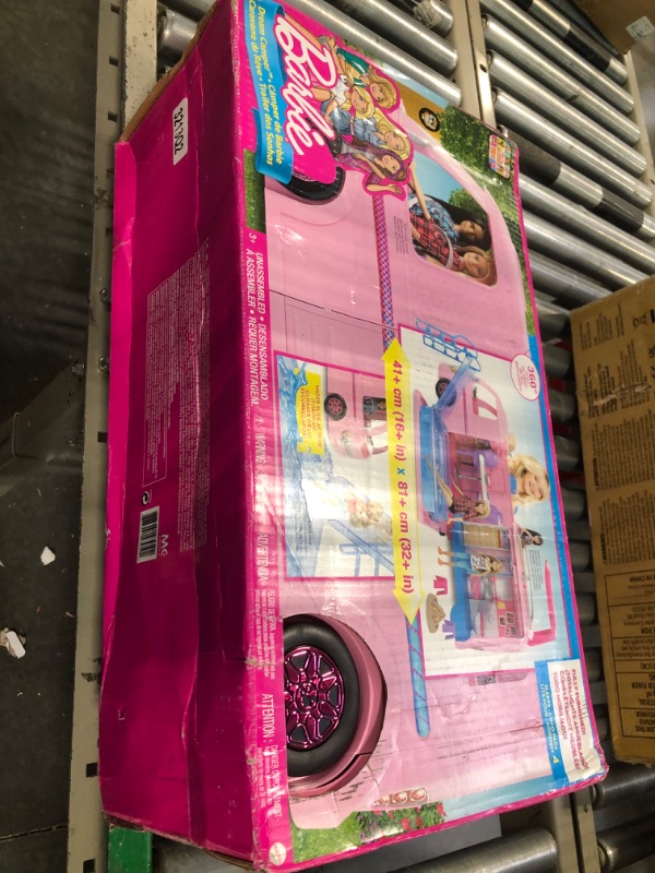 Photo 2 of Barbie Camper Playset With Barbie Accessories, Pool And Furniture, Rolling Vehicle With Campsite Transformation??? [Amazon Exclusive]