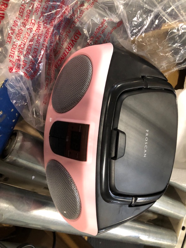 Photo 1 of PROSCAN SRCD243 Portable CD Player with AM/FM Radio, Boombox (Pink)