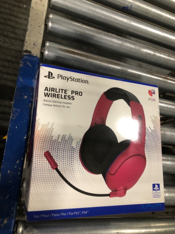 Photo 2 of PDP AIRLITE Pro Wireless Headset with Mic for PS5, PS4, PC - Cosmic Red PlayStation Cosmic Red