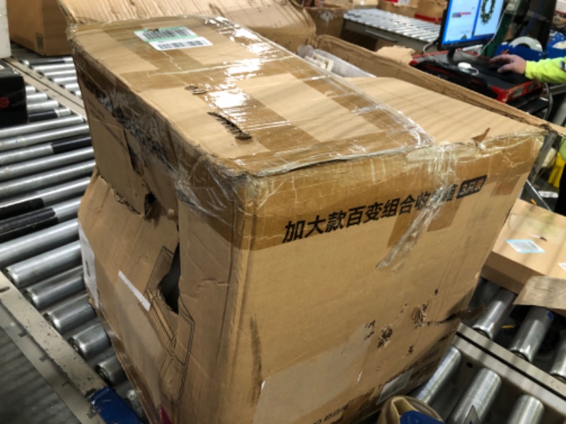 Photo 1 of XIYAO Plastic Storage Bins with Drawers,Stackable Storage Drawer with Clear Flip door, Wardrobe Closet Organizer,Toy Storage containers organizer for clothes,Home,Bedroom,White(17Gal*3 pack) 17 Gal-3pack White