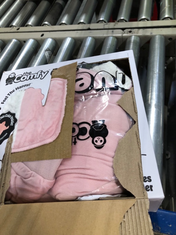 Photo 1 of THE COMFY JR | The Original Oversized Microfiber & Sherpa Wearable Blanket for Kids, Seen On Shark Tank, One Size Fits All (Blush)