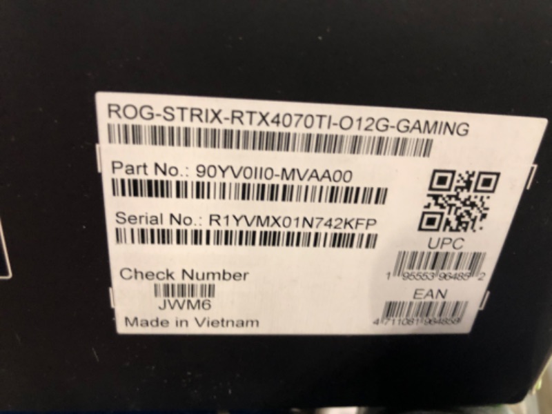 Photo 4 of GIGABYTE GeForce RTX 4070 Ti Gaming OC 12G Graphics Card, 3X WINDFORCE Fans, 12GB 192-bit GDDR6X, GV-N407TGAMING OC-12GD Video Card
