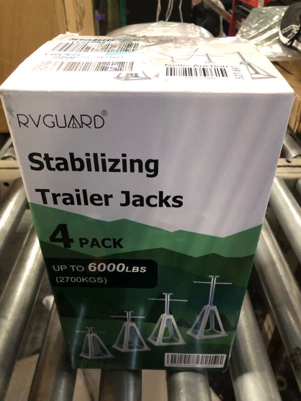 Photo 2 of RVGUARD RV Stack Jacks 4 Pack with Storage Bag, Aluminum Stabilizer Jacks for RV Trailer Camper, Single Support Up to 6000 Lbs, Adjustable from 11" to 17"