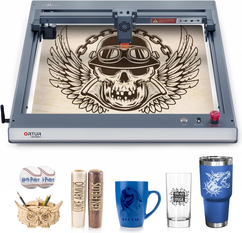 Photo 1 of ORTUR Laser Master 3 Laser Engraver, 10W Higher Accuracy Laser Cutter, 20000mm/min Engraving Speed and App Control Laser Engraver for Wood and Metal, 15.75"x15.75" (The top-of-The-Range Version)