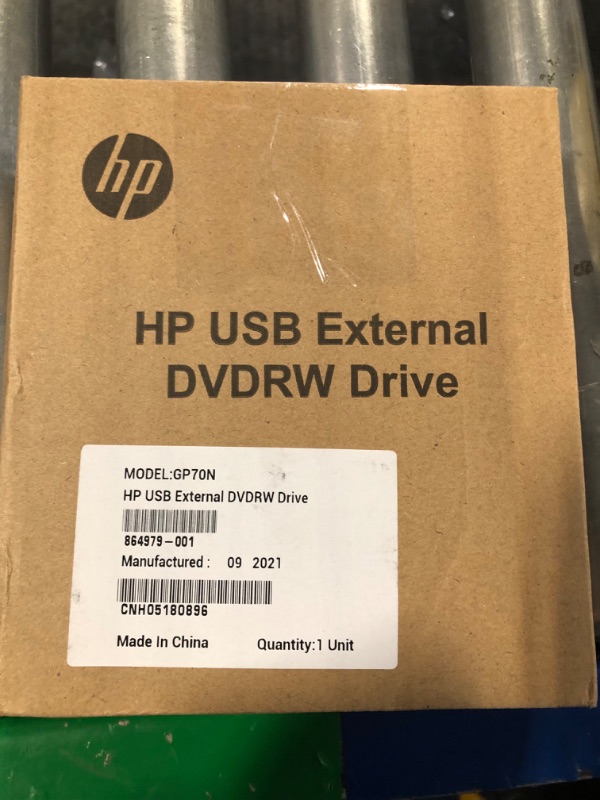 Photo 2 of HP 8x Ultra Slim Portable External USB ODD DVDRW Burner Re-Writer Drive No AC Adapter Required PC Mac Notebook Laptop Computer