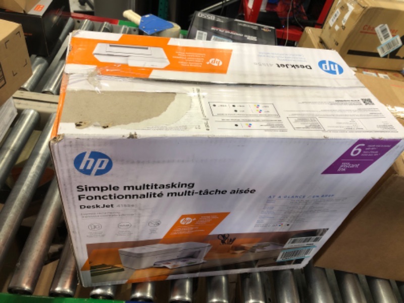 Photo 2 of HP DeskJet 2755e Wireless Color All-in-One Printer with bonus 6 months Instant Ink (26K67A), white