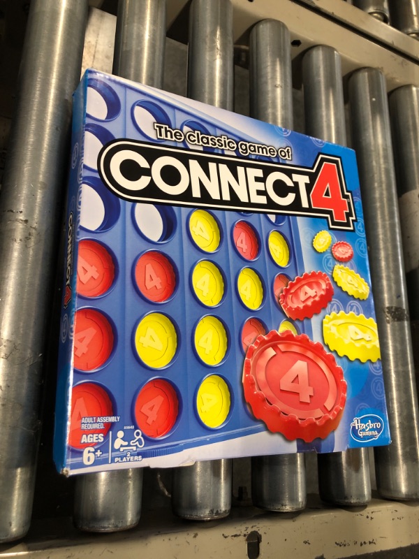 Photo 1 of Connect 4 Classic Grid Board Game, 4 in a Row Game, Strategy Board Games for Kids, 2 Player Board Games for Family and Kids, Ages 6 and Up