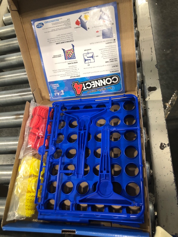 Photo 1 of Connect 4 Classic Grid Board Game, 4 in a Row Game, Strategy Board Games for Kids, 2 Player Board Games for Family and Kids, Ages 6 and Up