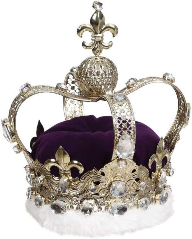 Photo 1 of ******** BROKEN TOP PIECE********* Mark Roberts 2021 Kings Crown 7x8", Purple - Opulent Home Decor, Living Room Decoration, and Christmas Accessories