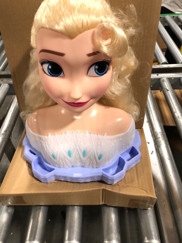 Photo 3 of Disney Frozen Deluxe Elsa Styling Head, Blonde Hair, 30 Piece Pretend Play Set, Wear and Share Accessories, by Just Play Elsa- 30 Piece