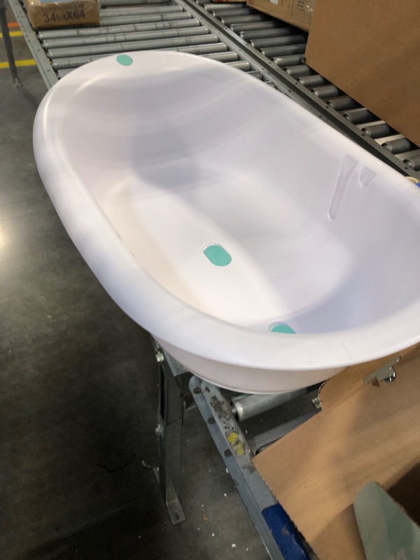 Photo 3 of 4-in-1 Grow-with-Me Bath Tub by Frida Baby Transforms Infant Bathtub to Toddler Bath Seat with Backrest for Assisted Sitting in Tub ***MISSING BACKREST