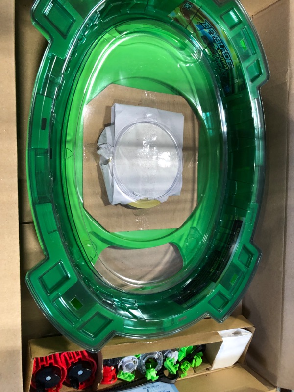 Photo 1 of BEYBLADE Burst QuadDrive Interstellar Drop Battle Set, Set Stadium, 2 Battling Tops and 2 Launchers, Toys for 8 Year Old Boys & Girls & Up
