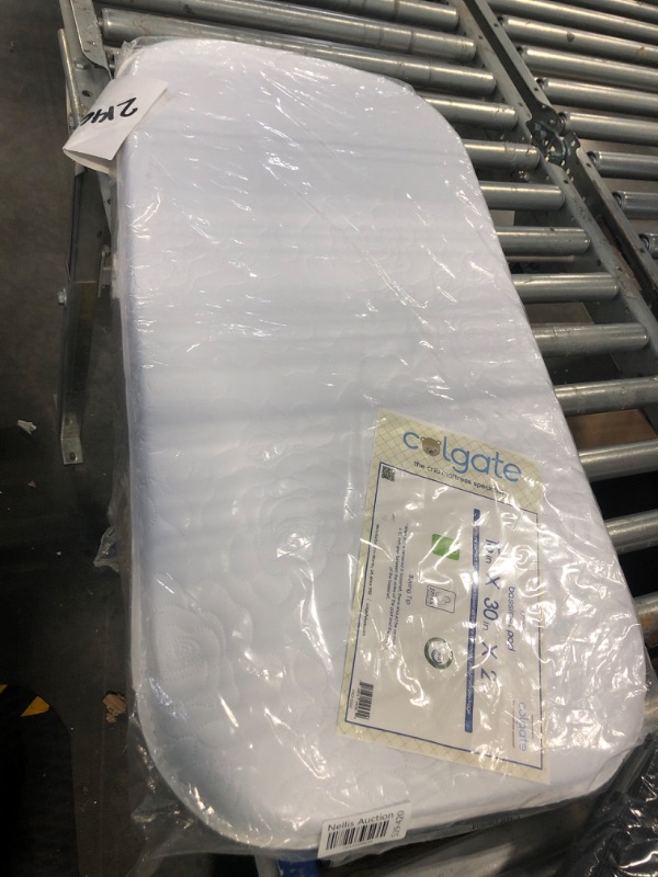 Photo 2 of Colgate Mattress Cradle & Bassinet Mattress - GREENGUARD Gold Certified, Reversible Bassinet Pad with 2” Thickness, Wrapped in Waterproof Quilted Cover - 15” X 30” X 2”