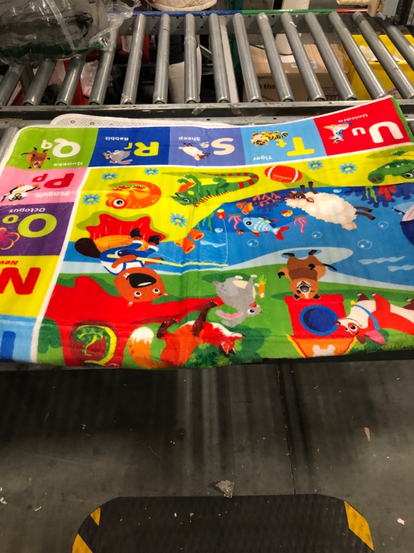 Photo 1 of Baby Play Mat for Floor by Quokka - Super Soft Plush Surface ABC Playmat for Toddlers & Infants - Extra Thick (0.8cm) Large Padded Non-Slip Rug for Crawling & Playing - Foldable Mat Abc Medium