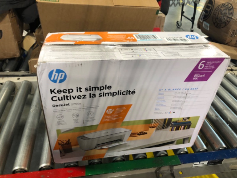 Photo 2 of HP DeskJet 2755 All-in-One Inkjet Printer Scanner & Copier w/Mobile Print, Wireless Printers for Home and Office, Instant Ink Ready, Built in WiFi, 3XV17A - White