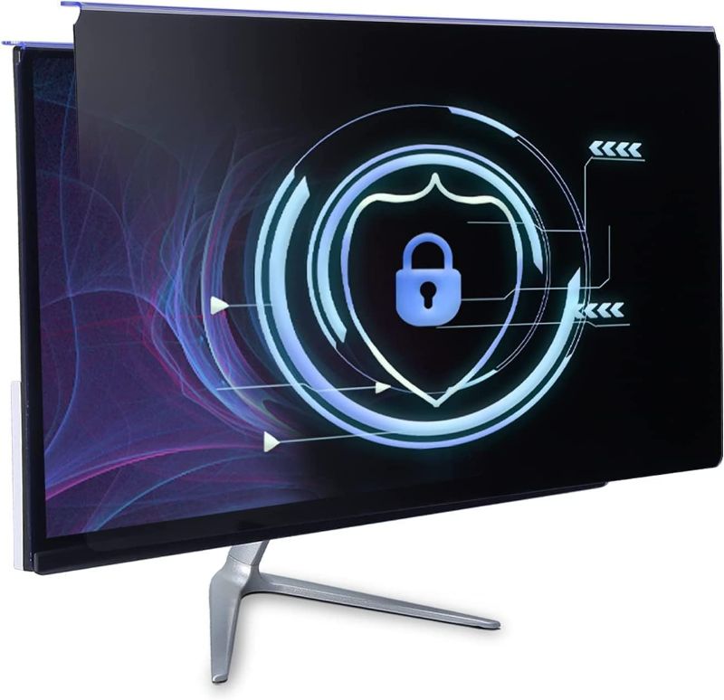 Photo 1 of DEJIMAX 32 Inch Computer Privacy Screen Filter Hanging, for 16:9 Widescreen Monitor Privacy Shield Screen Protector Anti Glare and Blue Light