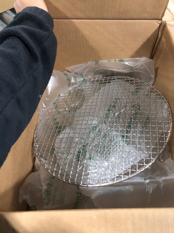 Photo 1 of HARFINGTON Round Cooking Rack, 12-inch Stainless Steel Cross Wire Barbecue Grill Net Racks Steaming Cooling Barbecue Rack Cooking Grid Grill Rack with Legs for Cooking Baking Steaming BBQ