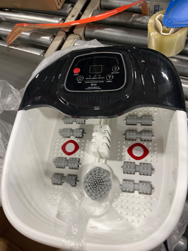 Photo 1 of Foot Spa Bath Massager with Heat, Epsom Salt,Bubbles, Vibration and Red Light,8 Massage Roller Pedicure Foot Spa Tub for Stress Relief,Foot Soaker with Acupressure Massage Points&Temperature Control
