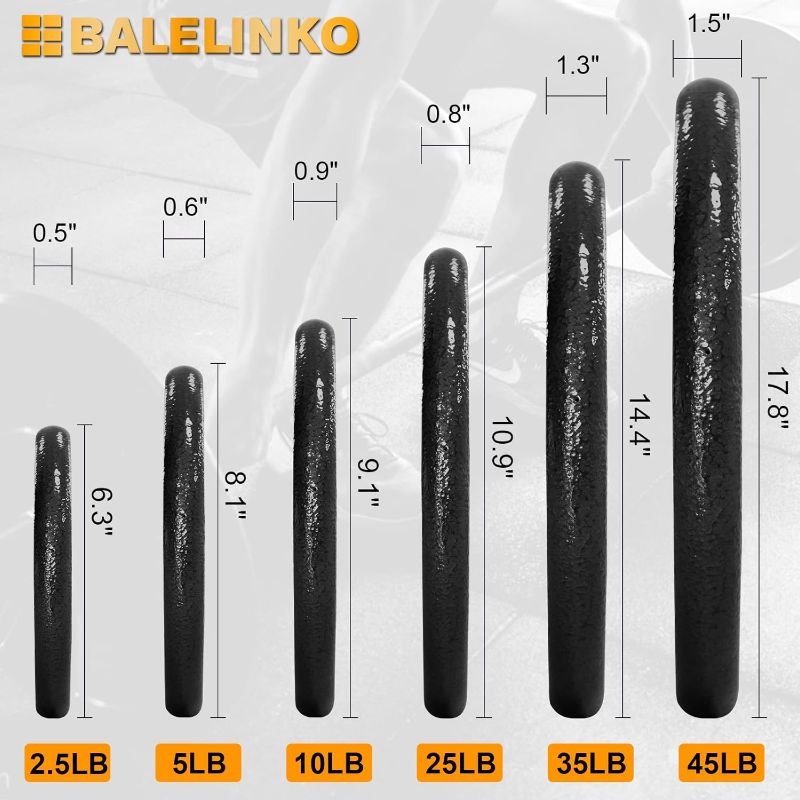 Photo 1 of Balelinko 2-inch Olympic Grip Plate Cast Iron Weight Plate for Strength Training, Weightlifting and Crossfit, Sold in Single or Pair - 2.5LB-45LB