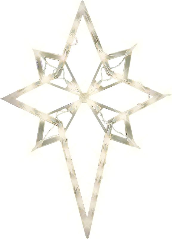 Photo 1 of 4.5 4.5 out of 5 stars 330 Reviews
Impact Innovations 22" Lighted Star of Bethlehem Christmas Window Silhouette Decoration ASIN: B000WZL5GQ View on Amazon, Cross