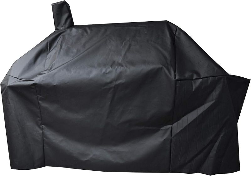 Photo 1 of acoveritt Smoker Grill Cover Sized for Char-Griller Charcoal Grill 2190 and 2197 Heavy Duty Waterproof Patio 600D Canvas Barbeque BBQ Grill Cover G21623 55"X 23" X 53" Black