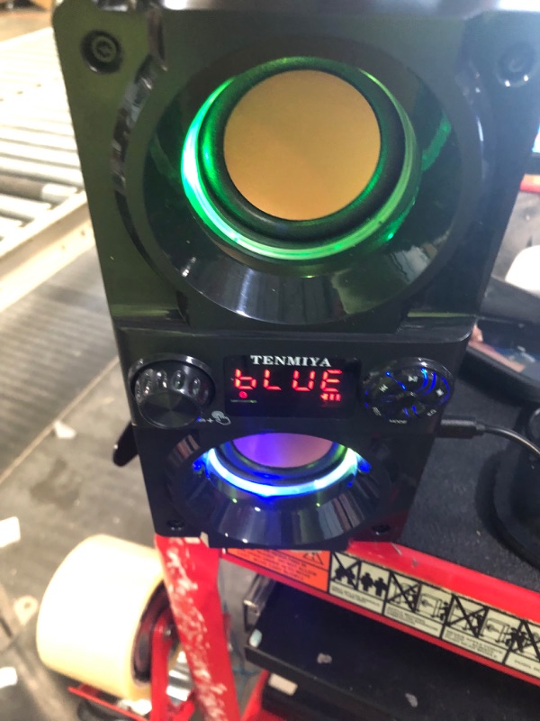 Photo 1 of Bluetooth Speaker, 40W (60W Peak) Portable Wireless Speaker with Colorful Lights, Double Subwoofer Heavy Bass, FM Radio, MP3 Player, Loud Stereo Speaker for Home Outdoor Party Camping