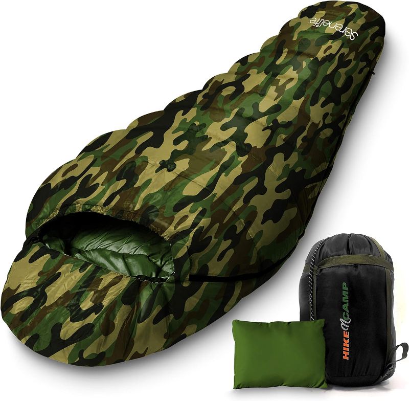 Photo 1 of 
Backpacking Sleeping Bag Camping Gear - Mummy Sleeping Bag For Adults/Teens w/ Pillow, Bag - Outdoor Lightweight Weather Proof Sleeping Bag - Camping