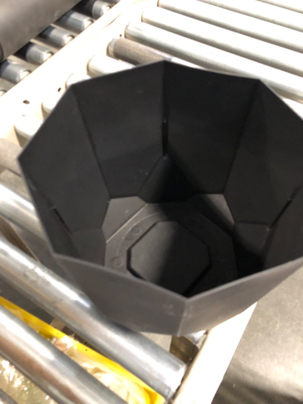 Photo 1 of Bloem Tuxton Modern Hexagon Small Planter: 10" - Black - Matte Finish, Durable Resin, Modern Design, Optional Drainage Holes, for Indoor and Outdoor Use, Gardening, 2.7 Gallon Capacity