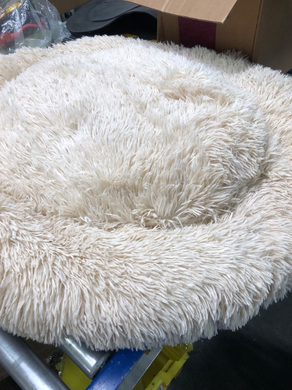 Photo 3 of Active Pets Dog Donut Bed, Large 36' (Beige) Large 36" Beige