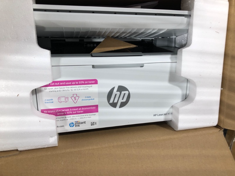 Photo 3 of HP LaserJet MFP M140w Wireless Black and White All-in-One Printer (7MD72F), White New Version: M140w