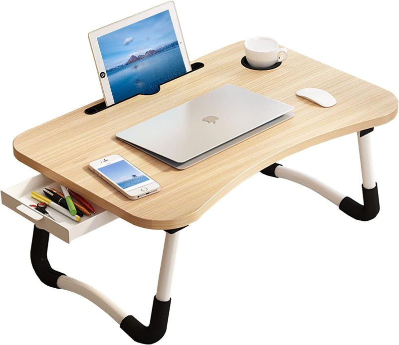 Photo 1 of 
Lap Desk,Portable Laptop Desk Foldable Bed Table with Phone Stand and Cup Holder for Bed/Couch/Sofa Working, Reading
