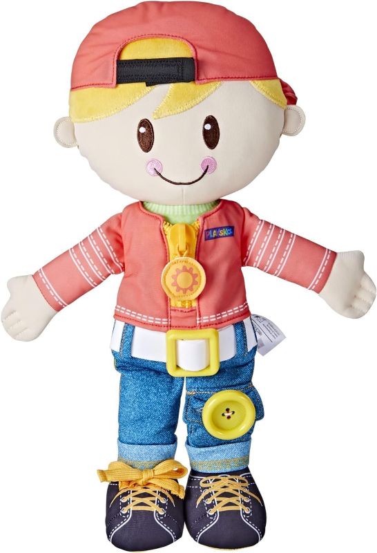 Photo 1 of 
Playskool Dressy Kids Doll with Blonde Hair and Hat, Activity Plush Toy with Zipper, Shoelace, Button, for Kids Ages 2 and Up 