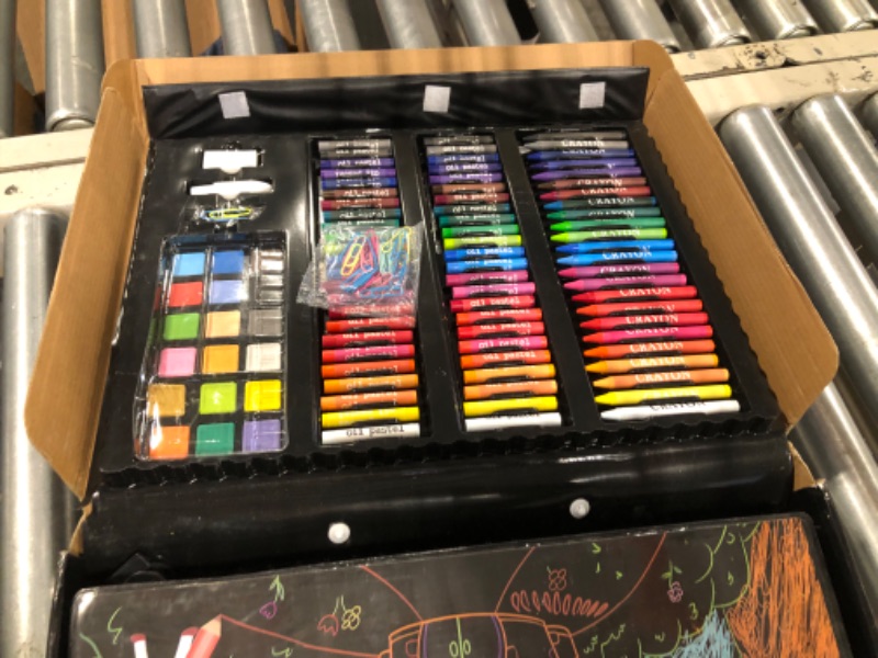 Photo 1 of Art Supplies, 241 PCS Drawing Art Kit for Kids Boys Girls, Deluxe Art and Craft Set with Double Sided Trifold Easel, Markers, Oil Pastels, Crayons, Colour Pencils. Gift for Artist, Beginners