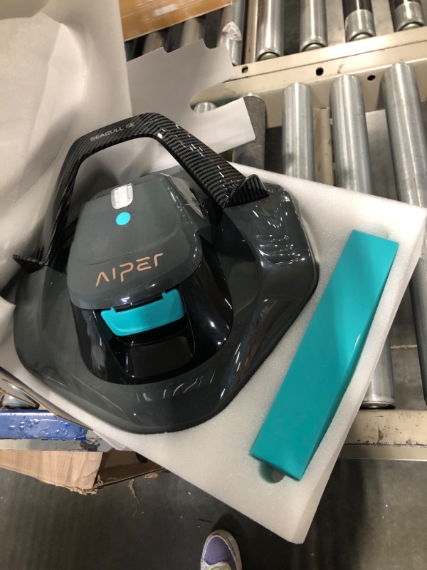 Photo 3 of (2023 Upgrade) AIPER Seagull SE Cordless Robotic Pool Cleaner, Pool Vacuum Lasts 90 Mins, LED Indicator, Self-Parking, Ideal for Above/In-Ground Flat Pools up to 40 Feet - Gray