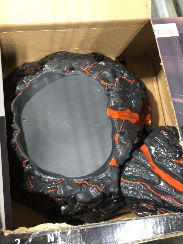 Photo 1 of TEMI Large Volcano Toy Set with 9 Realistic Dinosaur Action Figures for Kids 3 4 5 6 7 Years, Simulated Volcanic Eruptions w/Sounds,Volcano Can Store Dinosaurs, Gift for Toddlers Boys & Girls
