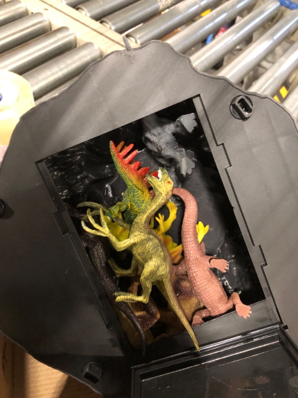 Photo 1 of TEMI Large Volcano Toy Set with 9 Realistic Dinosaur Action Figures for Kids 3 4 5 6 7 Years, Simulated Volcanic Eruptions w/Sounds,Volcano Can Store Dinosaurs, Gift for Toddlers Boys & Girls
