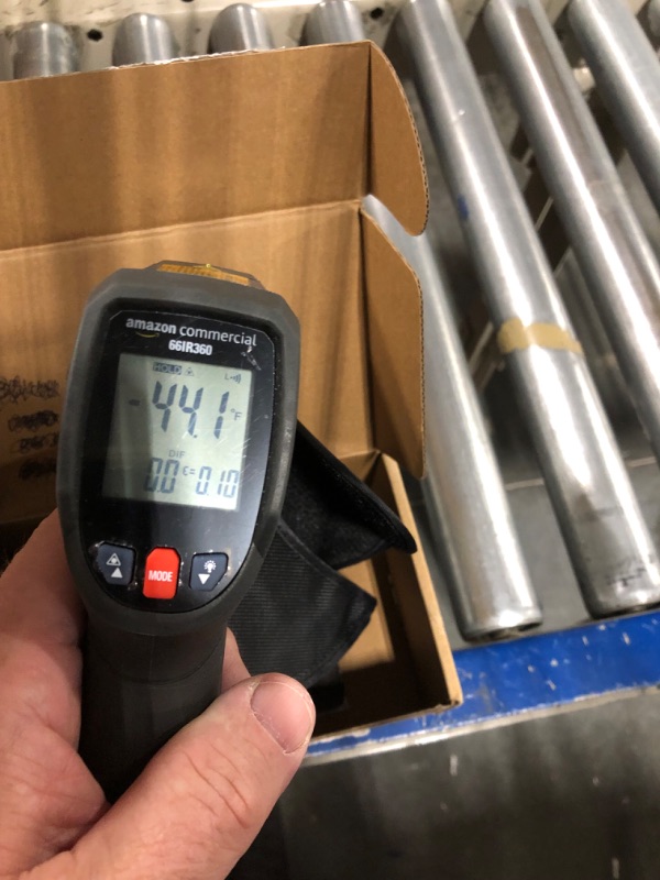 Photo 3 of AmazonCommercial Heavy Duty Infrared Thermometer with circle laser, Double mould, Type K Probe, Adjustable Emmissivity