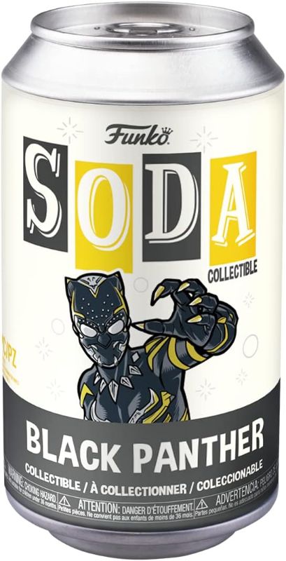 Photo 1 of Funko Vinyl Soda: Black Panther Wakanda Forever - Black Panther with Chase (Styles May Vary)