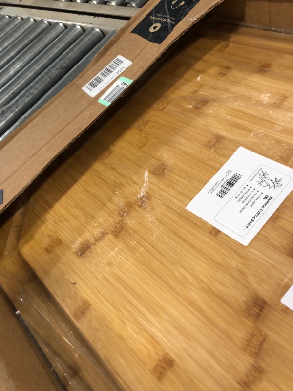 Photo 1 of 30 x 20 Extra Large Bamboo Cutting Board for Kitchen, Cutting Board Stove Top Cover, Butcher Block Chopping Board with Handle and Juice Groove, Large Charcuterie Board, Over the Sink Cutting Board 30" X 20"