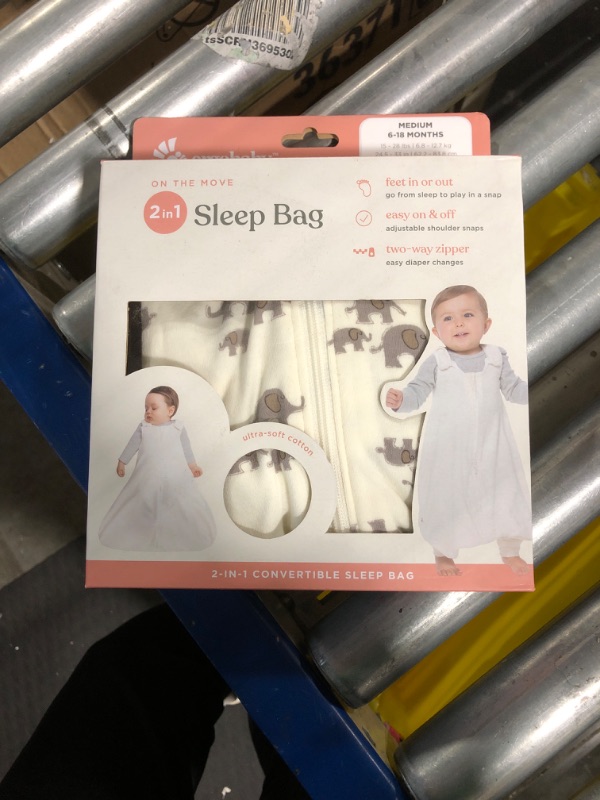 Photo 1 of Ergobaby Ergobaby Sleeping Bag On The Move, Medium (6 - 18 months), Elephant, 0.5 TOG Elephant 0.5 TOG Lightweight Medium (6-18 Months)