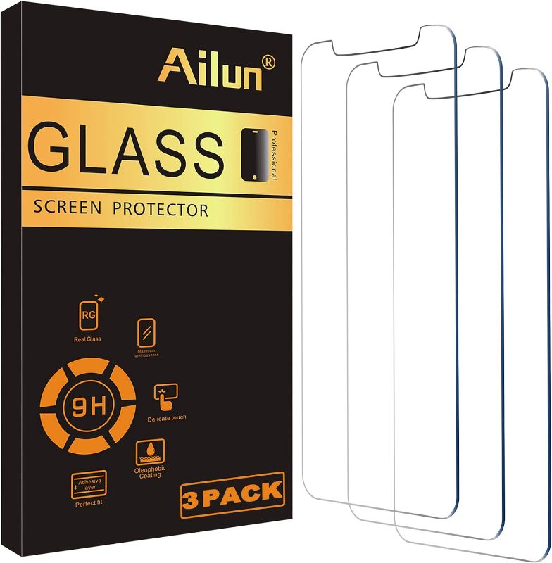 Photo 3 of Ailun Glass Screen Protector for iPhone 12 / iPhone 12 Pro 2020 6.1 Inch 3 Pack Case Friendly Tempered Glass