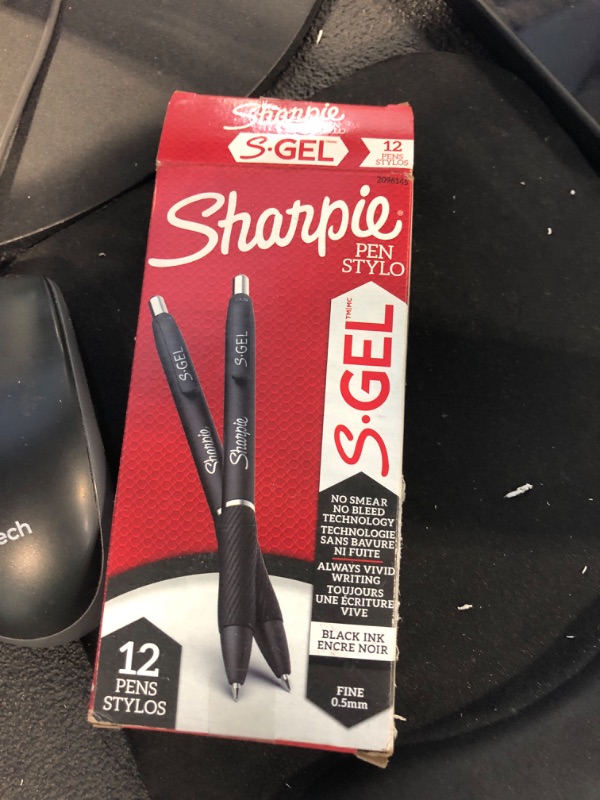 Photo 3 of SHARPIE S-Gel, Gel Pens, Fine Point (0.5mm), Black Ink Gel Pen, 12 Count