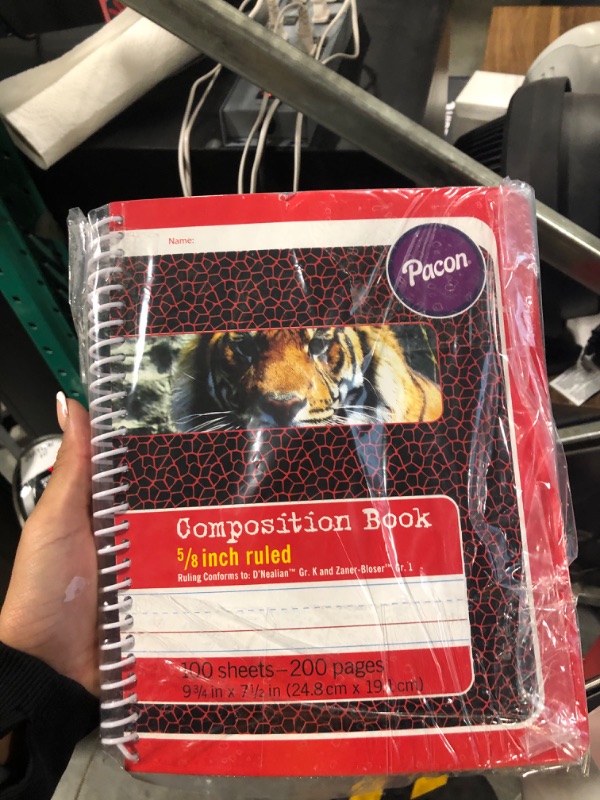 Photo 4 of Pacon Primary Composition Spiral Book 5/8-in. Ruled, 100 Sheets, Red (2432)