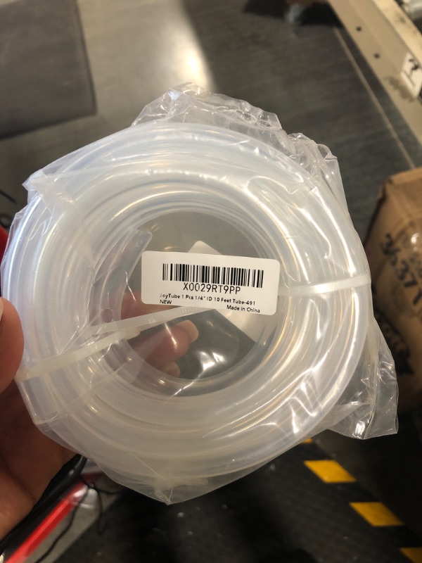 Photo 2 of 1/4" ID Silicon Tubing, JoyTube Food Grade Silicon Tubing 1/4" ID x 3/8" OD 10 Feet High Temp Pure Silicone Hose Tube for Home Brewing Winemaking 10 Feet 1/4" ID x 3/8" OD