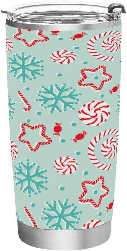 Photo 1 of 12 Oz Stainless Steel Vacuum Insulated Tumbler Christmas Tree Cute Penguins Coffee Cup with Lids and Straw Xmas Snowflakes Double Wall Water Travel Mug for Hot and Cold Drinks for Home Office